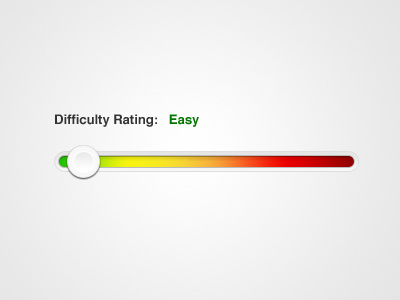 Slider concept difficulty rating slider
