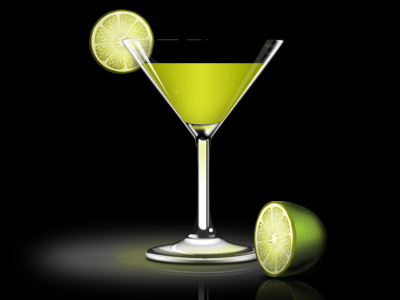 Martini with lime