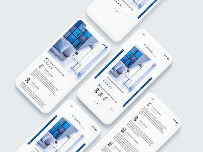 Home is wherever you are blue and white ios sketch ui ux design