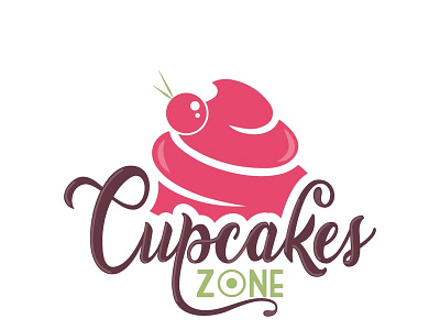 Cupcake Zone logo bakery branding cakes cupcakes logo