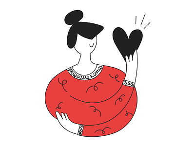 Happy Valentine's Day Dribbblers! cartoon character creativity cute design elegant funny graphic design happy heart illustration line line art love minimal modern outline saint valentines vector