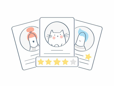 Stars team :) avatar cartoon cat character cute design emoji funny happy stars team teamwork