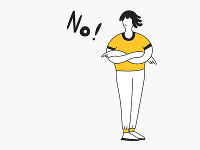 Say "No" to the bad mood :) 404 404 page cartoon character cute deny design graphic design illustration line line art mood no outline refusal reject renouncement ui vector yellow