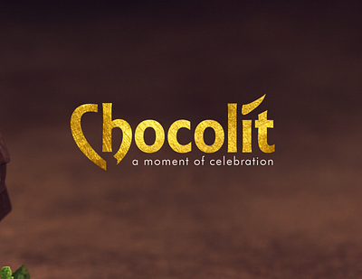 CHOCOLIT LOGO 3d adobe art branding chocolate concept design food gold graphic design identity illustration lit logo luxury luxury brand packaging socialmedia