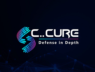 C CURE system branding data design identity illustration logo luxury brand security technology typo