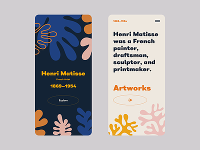 Henri Matisse app appdesign colors ui uidesign