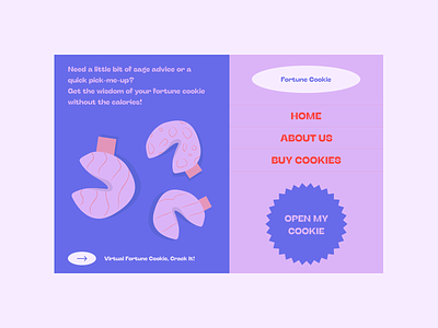 Fortune Cookie colors fortune cookie illustraion ui uidesign user interface design web website design