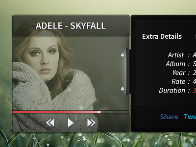 Music Widget design music player ui widget