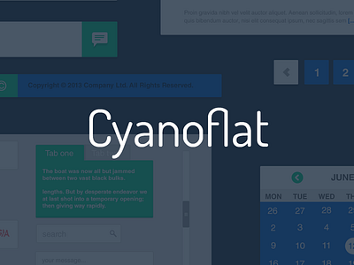 Cyanoflat - PSD Vector UI Elements