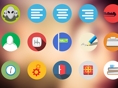 Kries circles flat glyphs icon icons premium