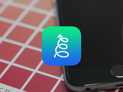 iOS Icon app bleu cyan glyph green icon ios iphone logo mockup