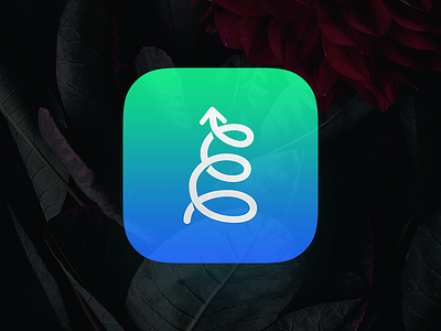 Escape My Date app arrow background image cyan blue design e icon logo ios mobile spring
