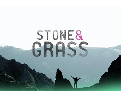 Stone & Grass cover mountain photography typography view