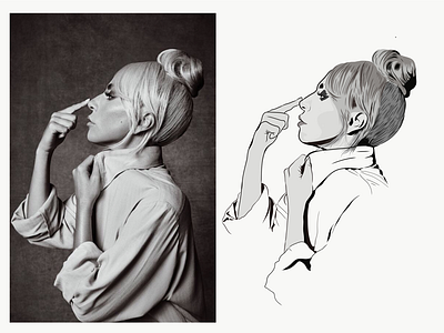Lady Gaga portrait vector illustration