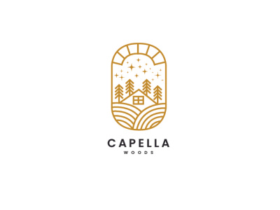 CAPELLA WOODS LOGO art branding design lineart logo logolineart vector