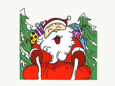 Santa Claus :) christmas freehand illustration santa claus vector