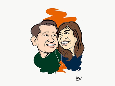 Couple caricature