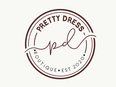 Pretty dress boutique hand drawn logo logo branding sale template typography