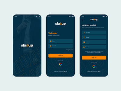 SkillUp Sign in and Sign up