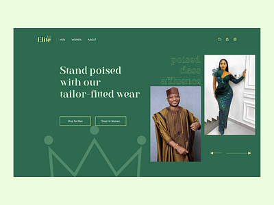 Elite Fashion Website branding design ecommerce fashion fashion landing page fashion site figma ui ux website