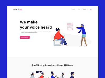 Randomtalk Landing Page