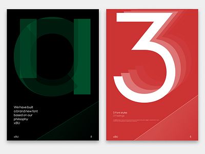 Couple of posters for my "XBU" font type font design font type poster typography