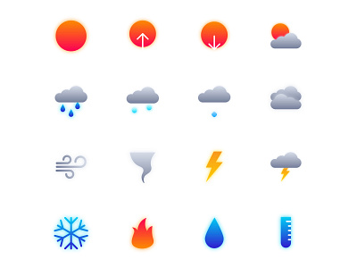 Weather icons design icon icon set icons illustration vector