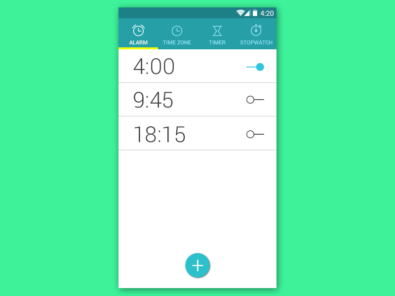 Alarm application. Time setup alarm clock concept interaction material set time time setup ux