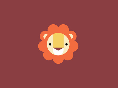🦁 africa animal cute geometic geometric graphic illustration illustrator karolienpauly kids lion orange roar safari vector