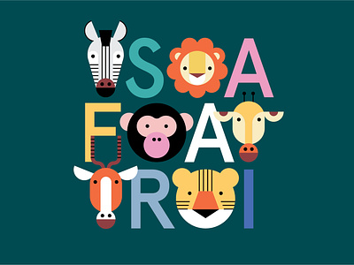 🦓🦁🐵🦒🦌🐯 animals animation children colors cute dots geometric graphic illustration illustrator jungle karolienpauly kids lines safari vector