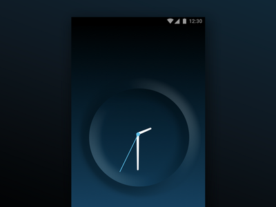 Clock 3D Effect app design ui