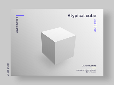 Atypical cube design vector