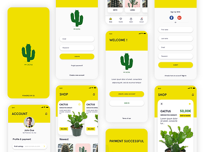 MY CACTUS app design ui ux