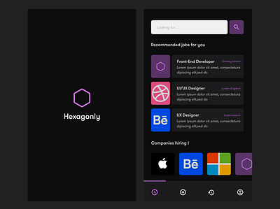Hexagonly mobile App app design ui ux