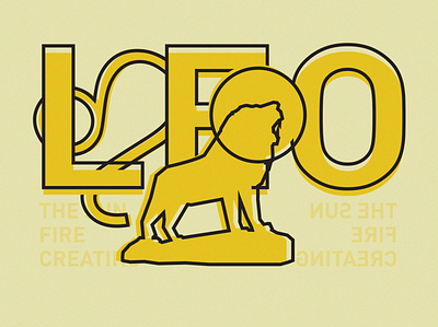 LEO - Zodiac brand branding clean design flat icon identity illustration illustrator minimal vector