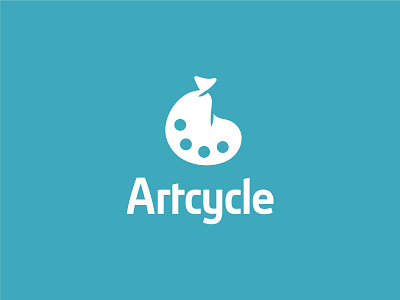 Artcycle Logo Design art artist clever logo paint recycle rubbish smart