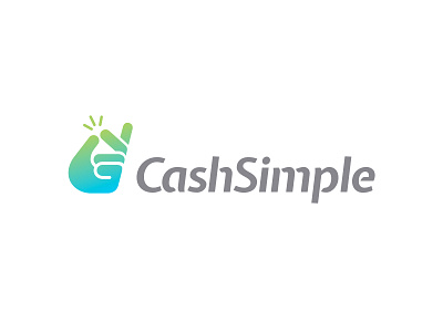 CashSimple Withdraw App Logo app cash finger logo minimal simple snap