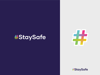 #StaySafe balance clean colorful connection dynamic effect geometric art hashtag interaction logo design logo designer minimalist flat modern people health positive vibes safety stay safe stayhome staysafe sticker