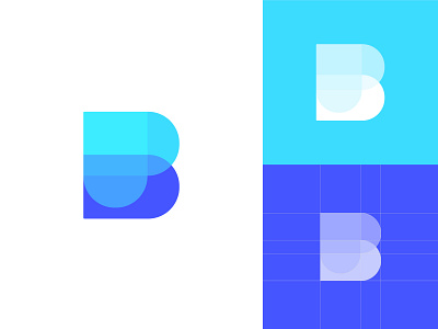 Letters B and P, Heart Icon abstract art balance branding and identity dynamic effect fitness fusion geometric art health care fit heart beat rate app heart icon letter b letter p logo design logo designer logomark minimalist flat modern monogram letter mark overlays turquoise blue colors