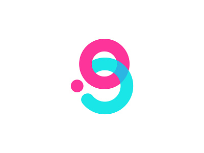 G Logo clever concept connecting connection creative colorful dynamic effect geometric art interaction interaction technology tech letter g logo design logo designer minimalist flat modern monogram letter mark overlay overlapping pink smart logo turquoise virtual app