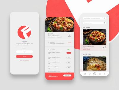 Foom adobe xd app branding dribble font food illustration logo minimal typography vector