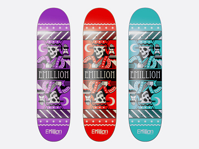 Emillion Skateboards illustration merch skateboard skateboarding sports streetwear