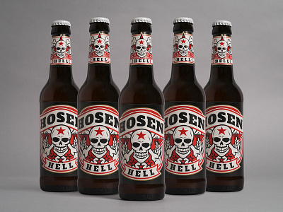 Hosen Hell beer beerlabel craftbeer design illustration label