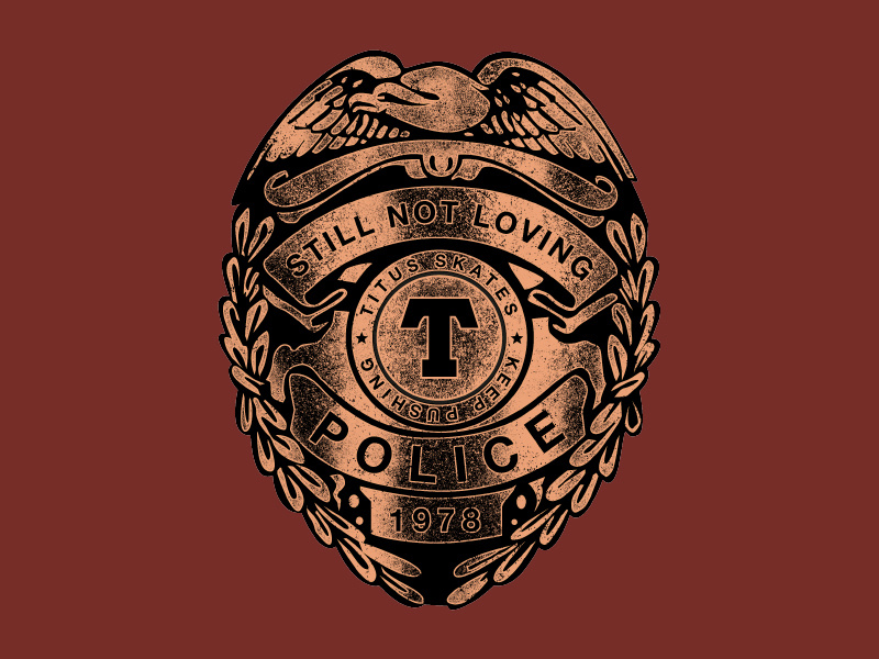 Badge logo vector t-shirt merch apparel skateboarding illustration