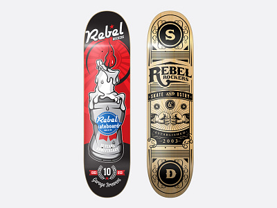 Rebel Rockers illustration skateboard skateboarding sports vector