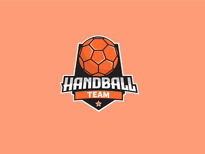 Handball logo concept design digital handball handballlogo illustrator logo logoconcept logodesign orange vector