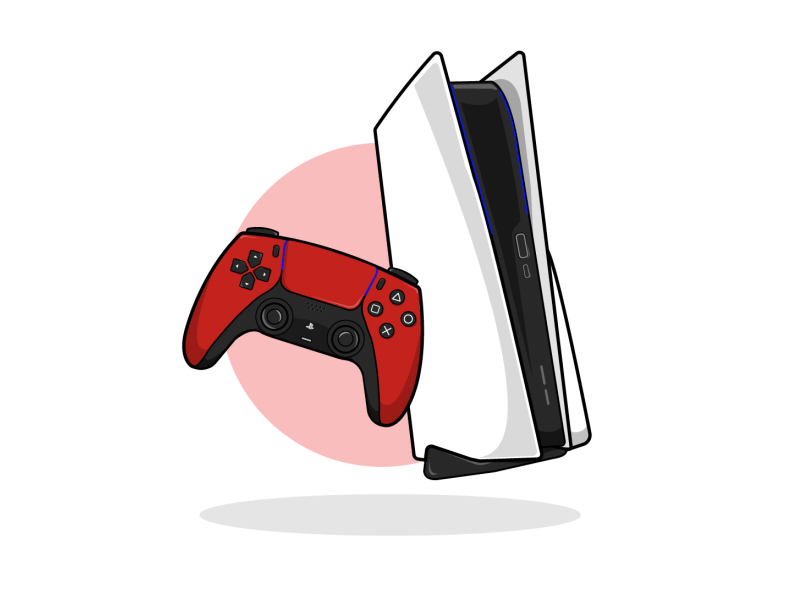 PS5 Console Illustration by Kovács Evelin on Dribbble