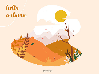 hello autumn art artwork autumn dailyillustration design digital digitalart hello illustration vector vectorart warmcolors