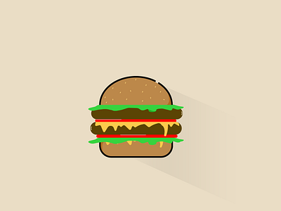 Hamburger flat design