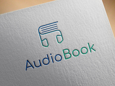 Concept audio book concept concept app design icon logo modern app design vector